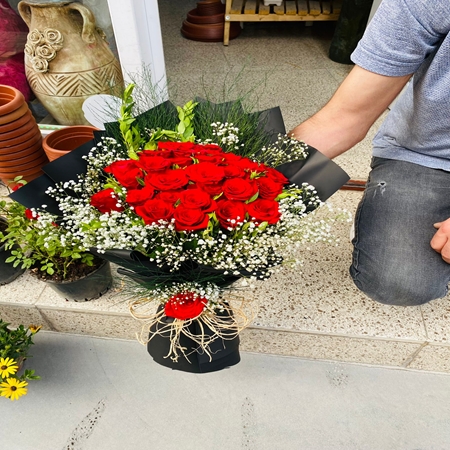 Kırmızı Gül Buketi 30 Adet